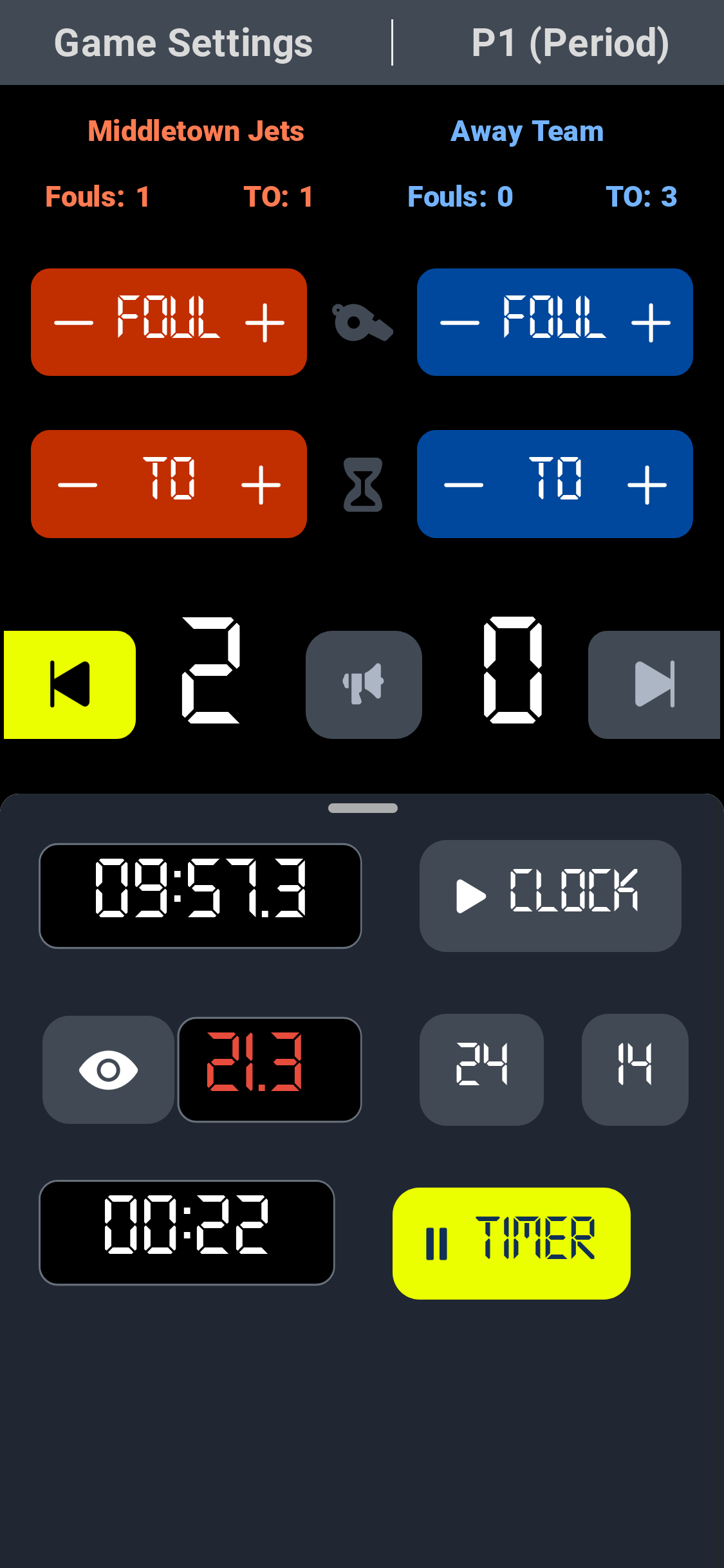Timeout and period management - step 16